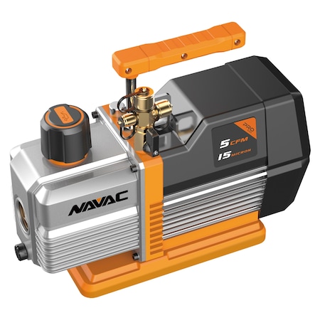 Navac Vacuum Pump, 5 CFM, 2Stage, 15 Microns Pro Series NP5DP